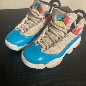 Kids Jordan 6 Rings blue fury